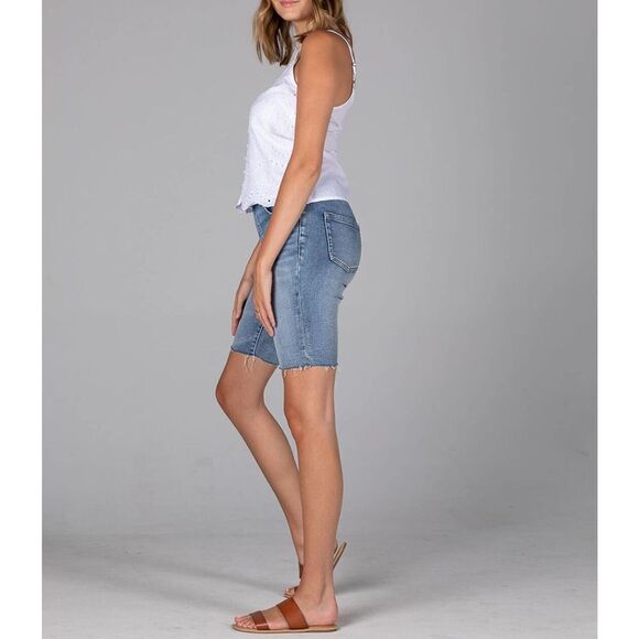 Jag Jeans Valentina High Rise Frayed Hem Denim Shorts Women's Size 0/25 NWT - Picture 3 of 13